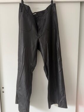 THE COLETTE FAUX-LEATHER FULL-LENGTH
WIDE-LEG PANTS BY MAEVE